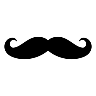 Moustache Decal (Black)